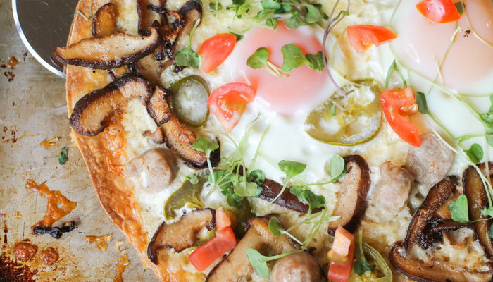 Breakfast Pizza w/ Eggs