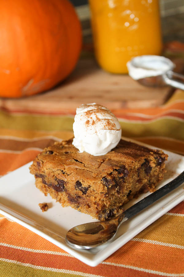 Pumpkin Blondies Gluten Free And Vegan Tessa The Domestic Diva